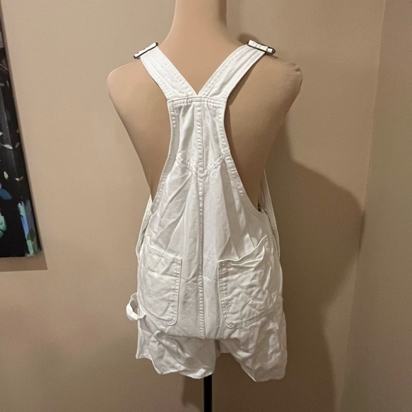 Vans Ground Work Short Overalls in Marshmallow White, size X Small - Picture 4 of 13